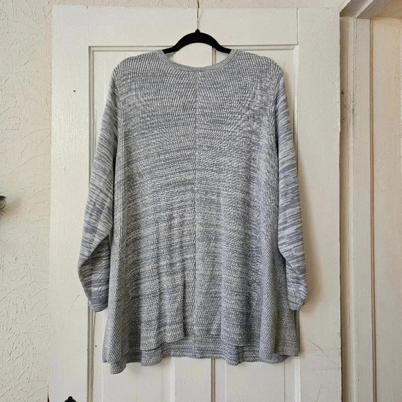 Catherine's Heather Blue Long Sleeve Sweater Tunic Women’s Size 2X, Coastal - Picture 5 of 6